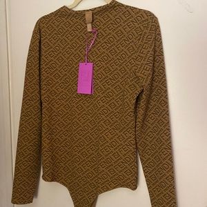Skims x Fendi Brown Bodysuit XL